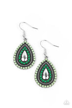Load image into Gallery viewer, Beaded Bonanza - Green - Earrings
