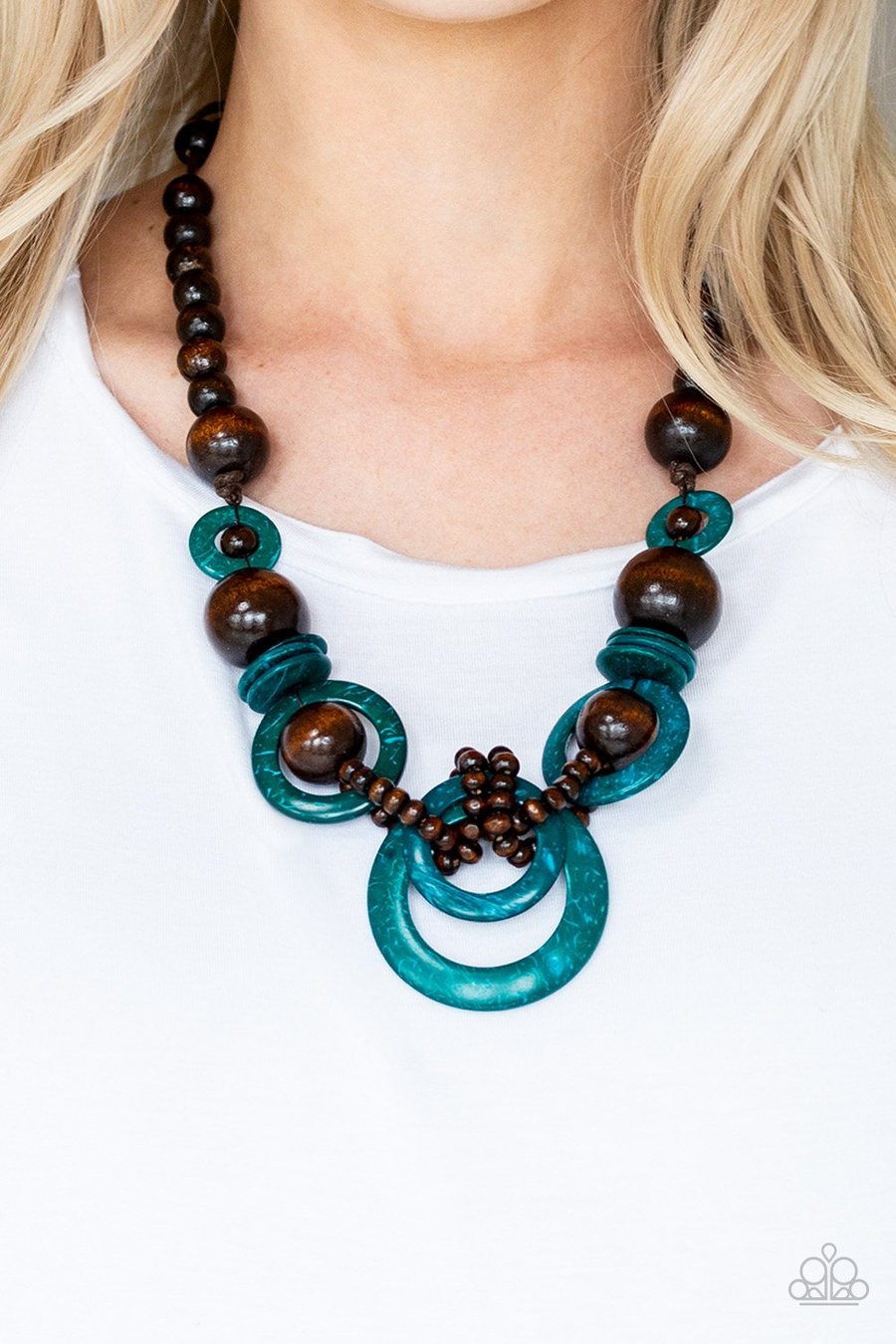 Boardwalk Party - blue - Paparazzi necklace