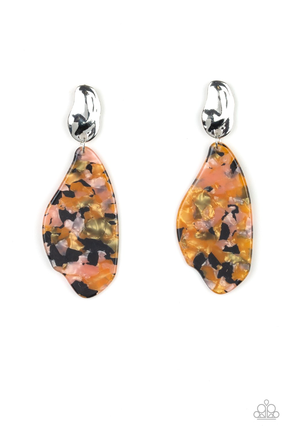 FISH OUT OF WATER - MULTI ACRYLIC EARRINGS PAPARAZZI ACCESSORIES