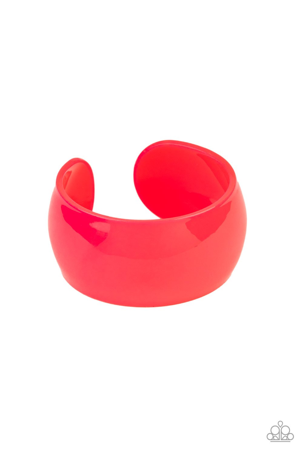 FLUENT IN FLAMBOYANCE - PAPARAZZI - PINK HOT PINK ACRYLIC RESIN CUFF BRACELET 
