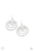 Load image into Gallery viewer, Glitzy Gamble - white - Paparazzi earrings
