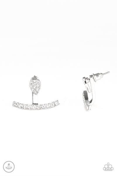 Glowing Glimmer - white - Paparazzi earrings