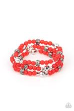 Here to STAYCATION - red - Paparazzi bracelet