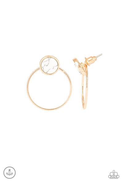 Simply Stone Dweller - gold - Paparazzi earrings