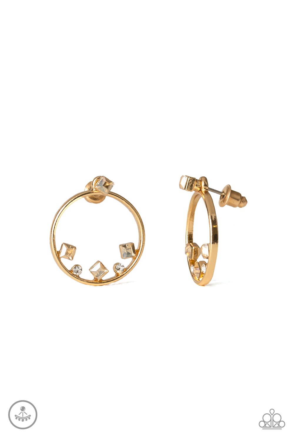 Top-Notch Twinkle - gold - Paparazzi earrings