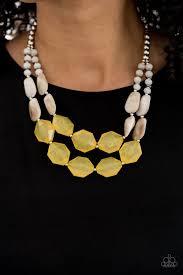 Seacoast Sunset Yellow Paparazzi Necklace