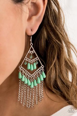 Trending Transcendence Green Earrings